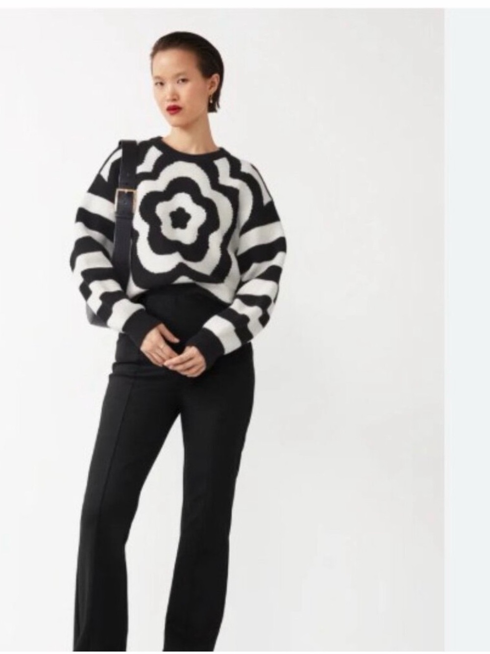 NWOT & Other Stories Floral Motif Jacquard Sweater - Picture 10 of 11